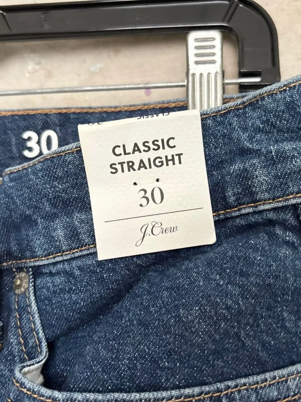 J Crew High Rise '90s Classic Straight Fit Jean in Cooper Square Wash